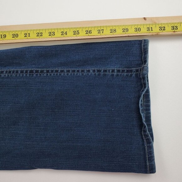 Venezia Womens Bootcut Denim Jeans Sz 20 Mid Rise Medium Wash Stretch Blue Pants - Picture 9 of 12